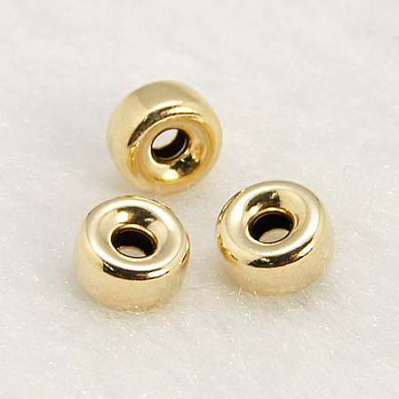 Yellow Gold Filled Beads Spacers KK-G159-6x3mm-1-1