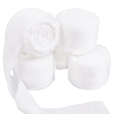 5 Rolls 5M Satin Frayed Ribbon SRIB-DR0001-01B-1