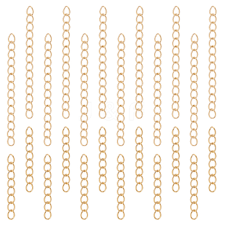 100Pcs 2 Style 304 Stainless Steel Curb Chain Extender STAS-UN0038-14G-1