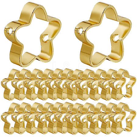 100Pcs Rack Plating Brass Bead Frames KK-SP0002-26G-1