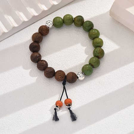 Cute Ceramic Bead Bracelet with Adjustable Colorful Beads for Women YE1843-2-1