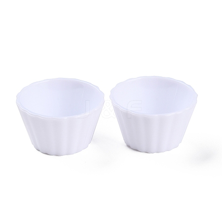 Mini Plastic Simulated Egg Tart Cup DJEW-C005-02B-1