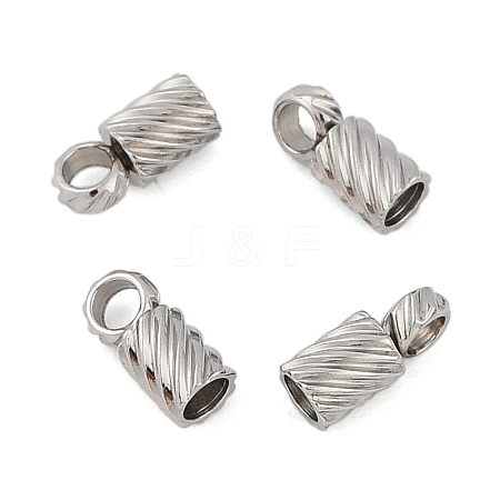 Tarnish Resistant 304 Stainless Steel Cord Ends STAS-Z084-07P-01-1