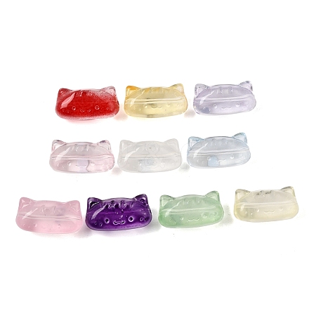 Transparent Handmade Lampwork Beads LA-CBA3B34-01-1