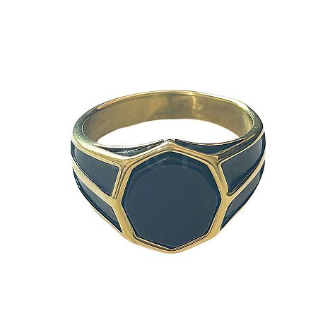 304 Stainless Steel with Glass Finger Rings for Men FS-WGAAEBE-03-1