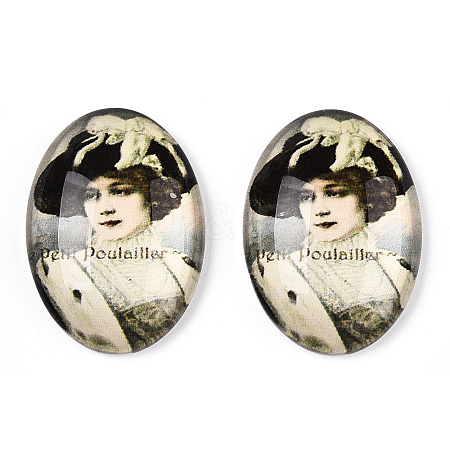 Glass Cabochons GGLA-T004-01M-1