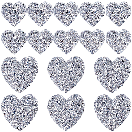 20Pcs 2 Styles Glitter Resin Hotfix Rhinestone DIY-CY0002-36B-1