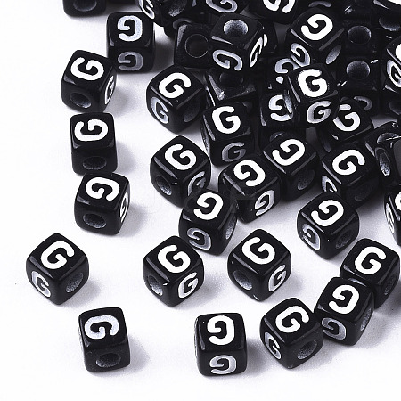 Opaque Acrylic Beads LS-SACR-N002-01G-1