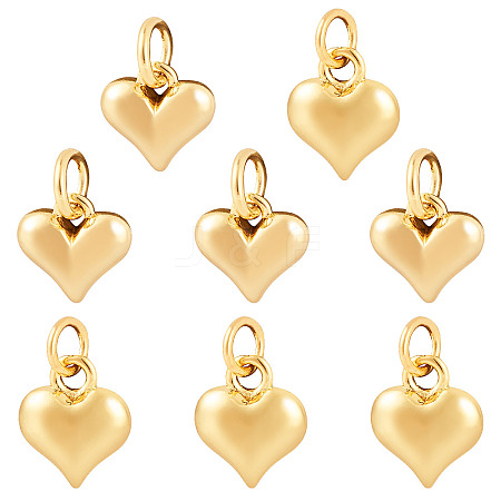 8Pcs 2 Styles Brass Pendants KK-TA0001-62-1