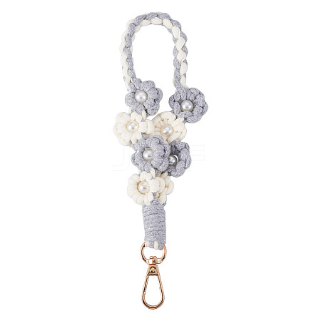 Hand-woven Flower Pendant Decorations KEYC-TAC0009-02KCG-06-1