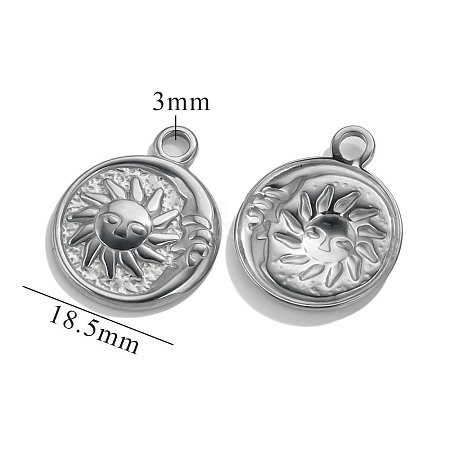 304 Stainless Steel Pendants STAS-WH0027-91J-P-1