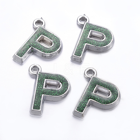 Glitter Acrylic Pendants LS-ACRC-N027-P-4-1