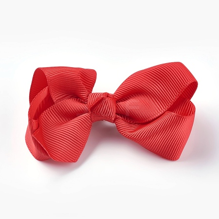 Grosgrain Bowknot Alligator Hair Clips PHAR-WH0002-A07-1