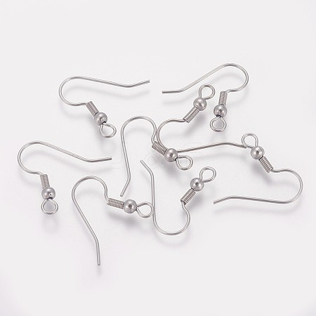 Tarnish Resistant 316 Surgical Stainless Steel Earring Hooks STAS-I090-03P-1