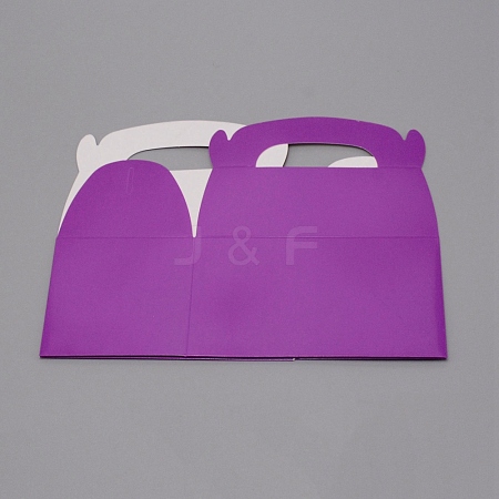 Solid Color Paper Fold Cakes Boxes CON-WH0081-22A-1