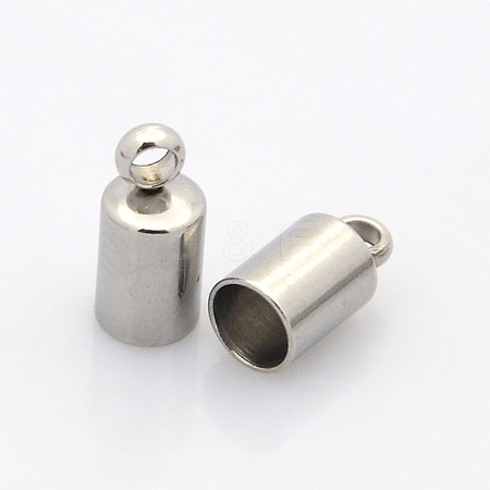 Tarnish Resistant 304 Stainless Steel Cord Ends STAS-N034-06-1