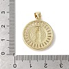 Brass Micro Pave Clear Cubic Zirconia Pendants KK-K385-025G-3