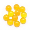 Natural Yellow Agate Cabochons G-P393-R17-6mm-1