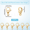 100Pcs 304 Stainless Steel Lobster Claw Clasps STAS-BBC0009-39A-G-2
