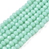 Opaque Solid Color Glass Beads Strands EGLA-T021-02D-1