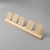 Rectangle Bamboo Earring Display Card Stands EDIS-WH0005-27-1