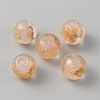 Handmade Gold Sand Lampwork Beads LAMP-WH0011-03B-05-1
