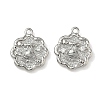 Christmas Brass Micro Pave Clear Cubic Zirconia Pendants KK-A280-03C-P-1
