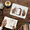 Plastic Reusable Drawing Painting Stencils Templates DIY-WH0202-317-3