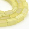 Full Rainbow Plated Faceted Cuboid Glass Beads Strands EGLA-J055-3x6mm-FR06-1