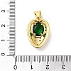 Brass Micro Pave Cubic Zirconia Pendants KK-F877-11G-3