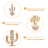 DICOSMETIC 10Pcs Brass Micro Pave Clear Cubic Zirconia Charms KK-DC0002-95-4