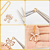 20Pcs 2 Colors Brass Locking Jump Rings KK-BBC0023-07A-6