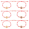 ANATTASOUL 6Pcs Saint Benedict Medal Alloy Link Bracelets Set BJEW-AN0001-68-1