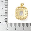 Brass Micro Pave Cubic Zirconia Pendants KK-K298-44G-3