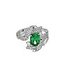 Brass Micro Pave Cubic Zirconia Finger Rings FS-WG962D3-09-2