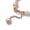 Natural Baroque Pearl Keshi Pearl Beaded Bracelets BJEW-JB05266-03-3