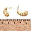 Brass Stripe Teardrop Stud Earrings EJEW-K286-09G-5