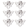 6Pcs Bees 304 Stainless Steel Lapel Pin Backs for Backpack Clothes JEWB-FH0003-11P-1
