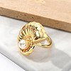 Brass Micro Pave Clear Cubic Zirconia Finger Rings for Women RJEW-U041-16G-3