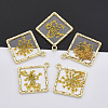 Light Gold Plated Alloy Pendants PALLOY-N150-30-1