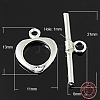 925 Sterling Silver Toggle Clasps STER-A008-36-2