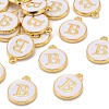 Golden Plated Alloy Charms LS-ENAM-S118-01B-4