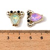 UV Plating Alloy Glass Pendants FIND-K032-13G-3