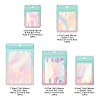 60Pcs 5 Styles Rectangle Glitter Holographic PVC Resealable Packaging Bags ABAG-FS0001-14B-4