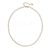 Natural Pearl and Shell Rondelle Beaded Necklaces NJEW-JN05852-4
