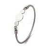 Religion 304 Stainless Steel Bangles for Women BJEW-K280-01P-4