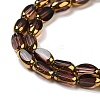 Electroplate Transparent Glass Beads Strands EGLA-Q127-A01-01D-3