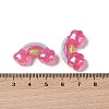 Glitter Plated Resin Cabochons RESI-H163-07A-3