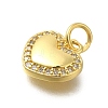 Rack Plating Brass Micro Pave Cubic Zirconia Charms KK-I716-07G-2