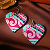 Printed Acrylic Dangle Earrings for Women WG7422D-01-1